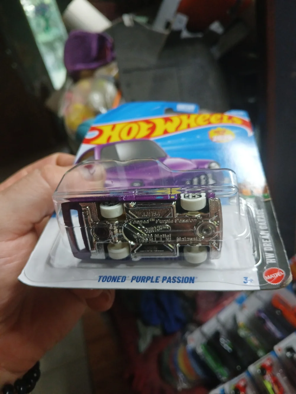 the Tooned Purple Passion from the HW Dream Garage series (numbered 5/5 and 148/